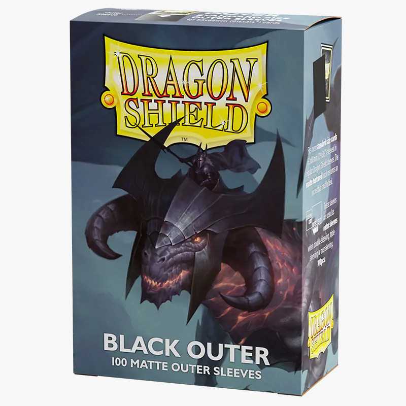 DRAGON SHIELD STANDARD OUTER SLEEVES - MATTE BLACK (100 STK.)