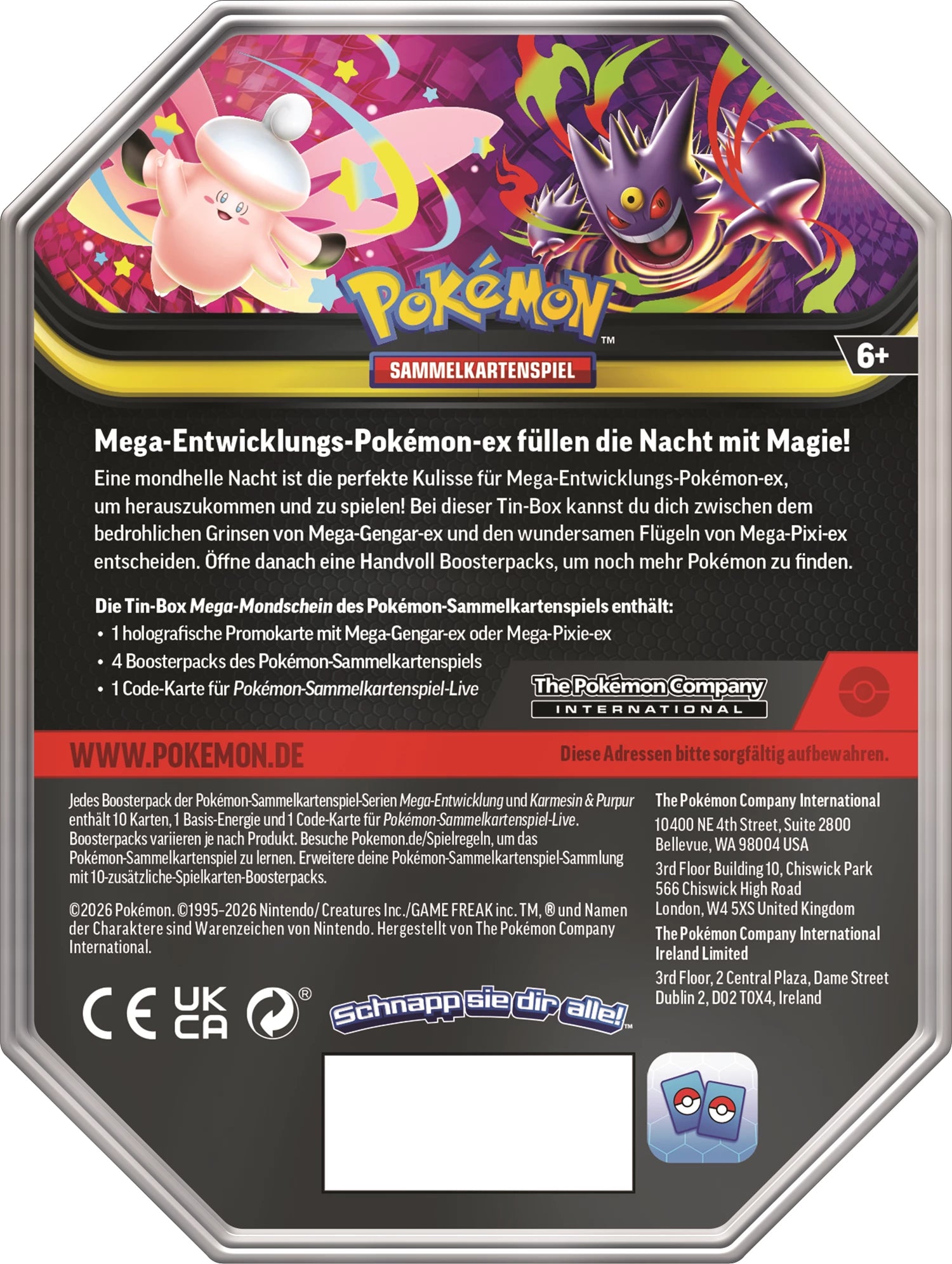 POKÉMON TIN BOX: MEGA MONDSCHEIN EX -EN-