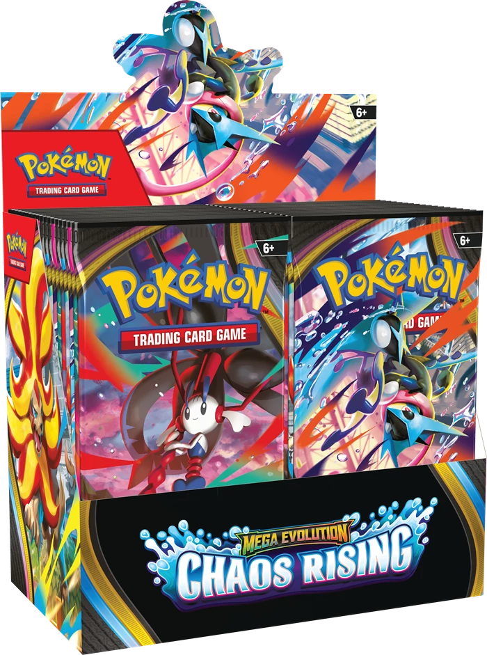 PRE-ORDER: POKÉMON DISPLAY: MEGA EVOLUTION CHAOS RISING -EN-
