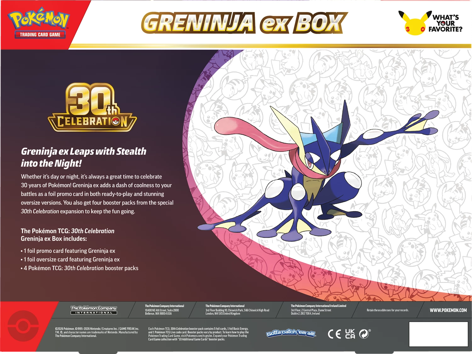 PRE-ORDER: POKÉMON 30 CELEBRATIONS EX BOX -EN-