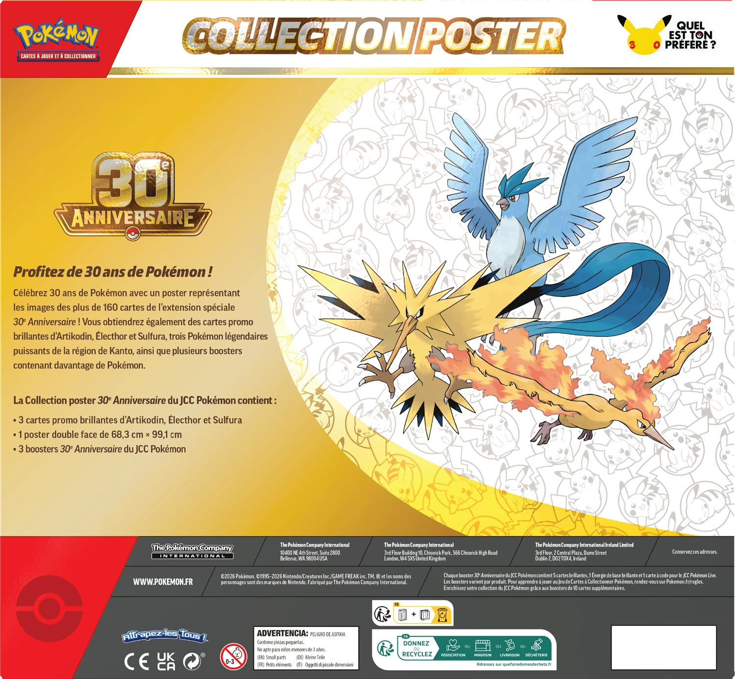 PRE-ORDER: POKÉMON POSTER COLLECTION 30 CELEBRATIONS -FR-
