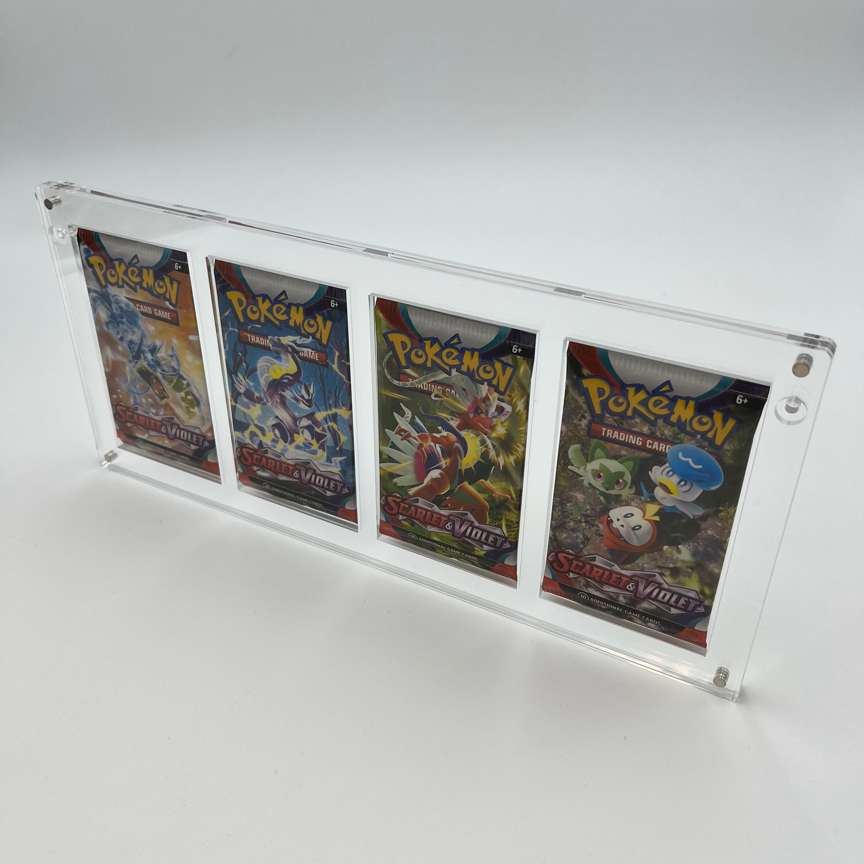 Acryl Case Pokemon Acryl Case Passend Für 4 Fach Pokemon Booster Ständer Aufsteller Rahmen Schutz Pokémon TCG Schutzhülle