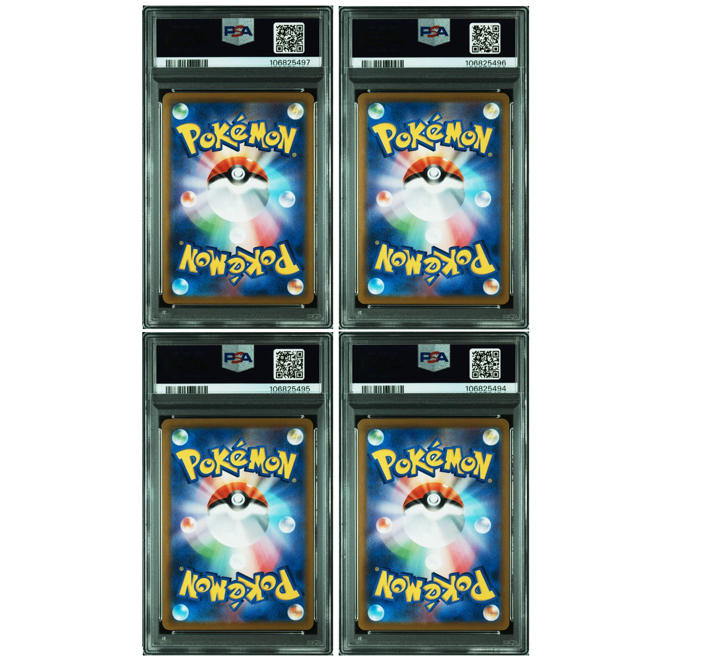2021 EEVEE #210 & JOLTEON #193 & VAPOREON #189 & FLAREON #188 SET - PSA 10
