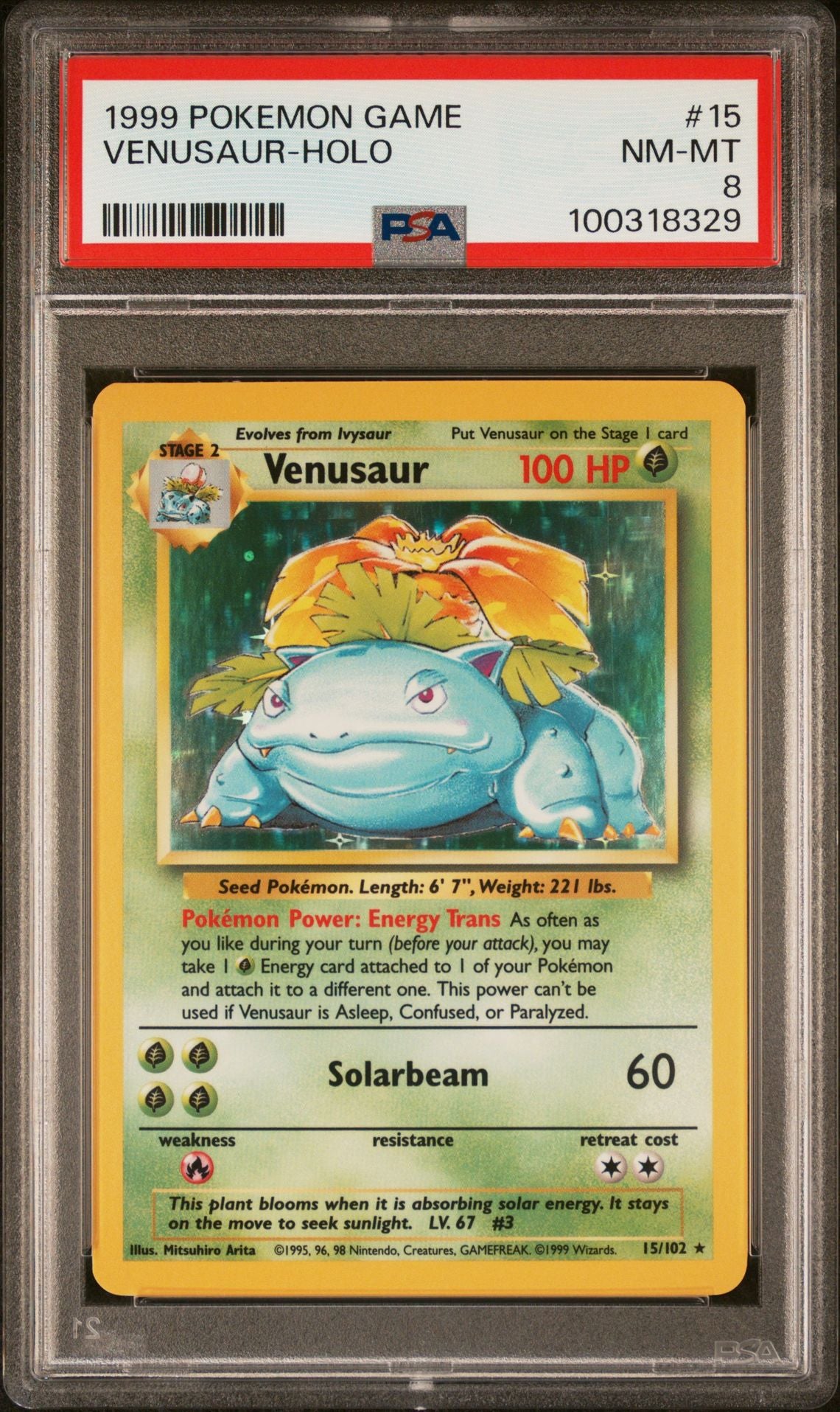 1999 VENUSAUR #15 - PSA 8