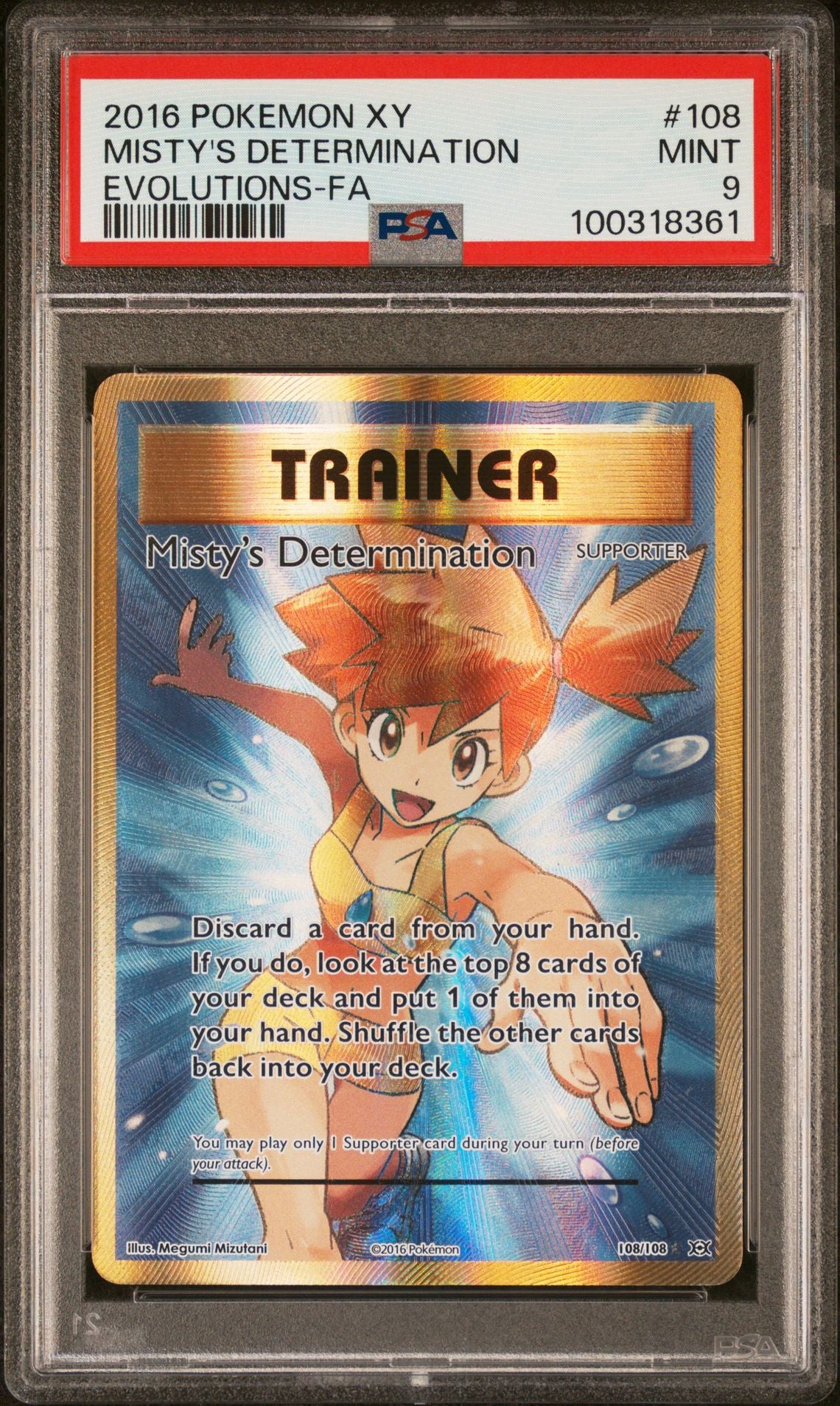 2016 MISTY'S DETERMINATION #108 - PSA 9