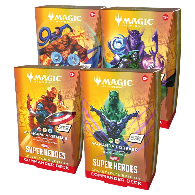 MTG COLLECTOR'S COMMANDER DECK DISPLAY: MARVEL SUPER HEROES