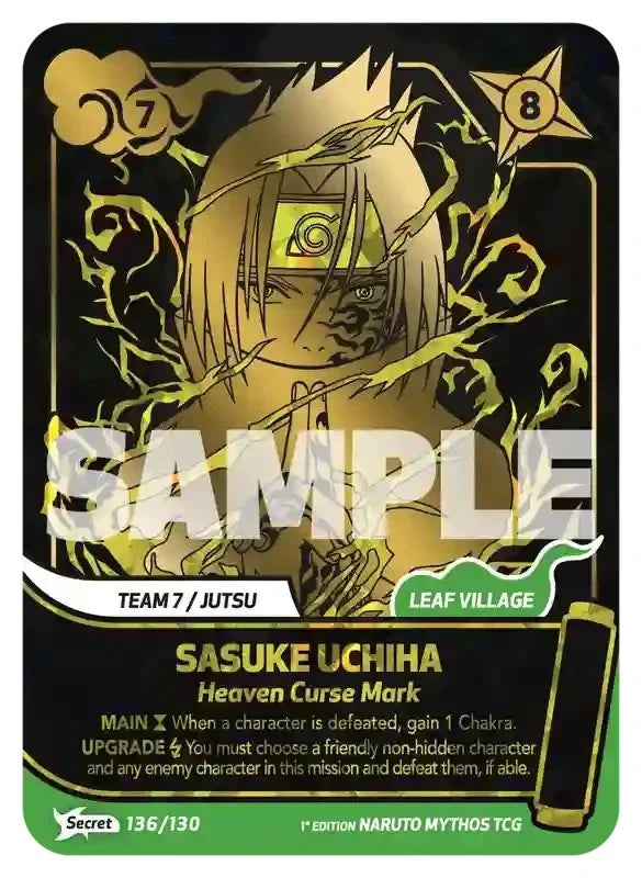 NARUTO MYTHOS TCG KONOHA SHIDO FIRST SET BOOSTER DISPLAY