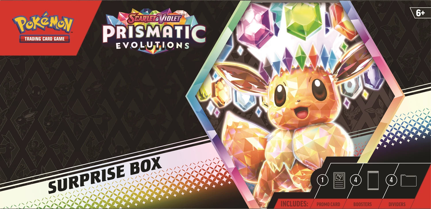 PRE-ORDER POKÉMON SURPRISE BOX SCARLET & VIOLET: PRISMATIC EVOLUTIONS