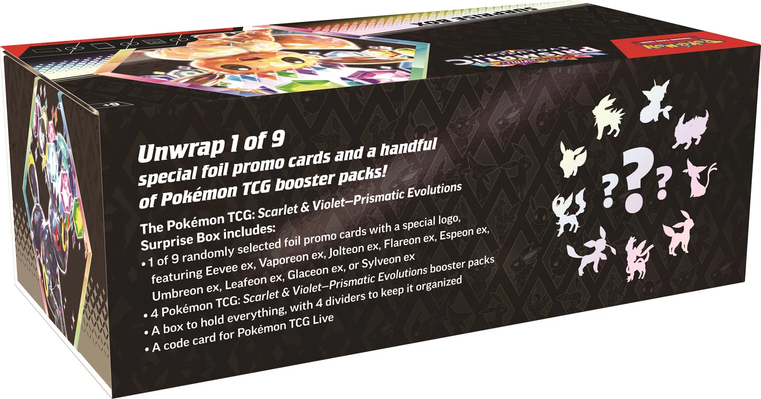 PRE-ORDER POKÉMON SURPRISE BOX SCARLET & VIOLET: PRISMATIC EVOLUTIONS