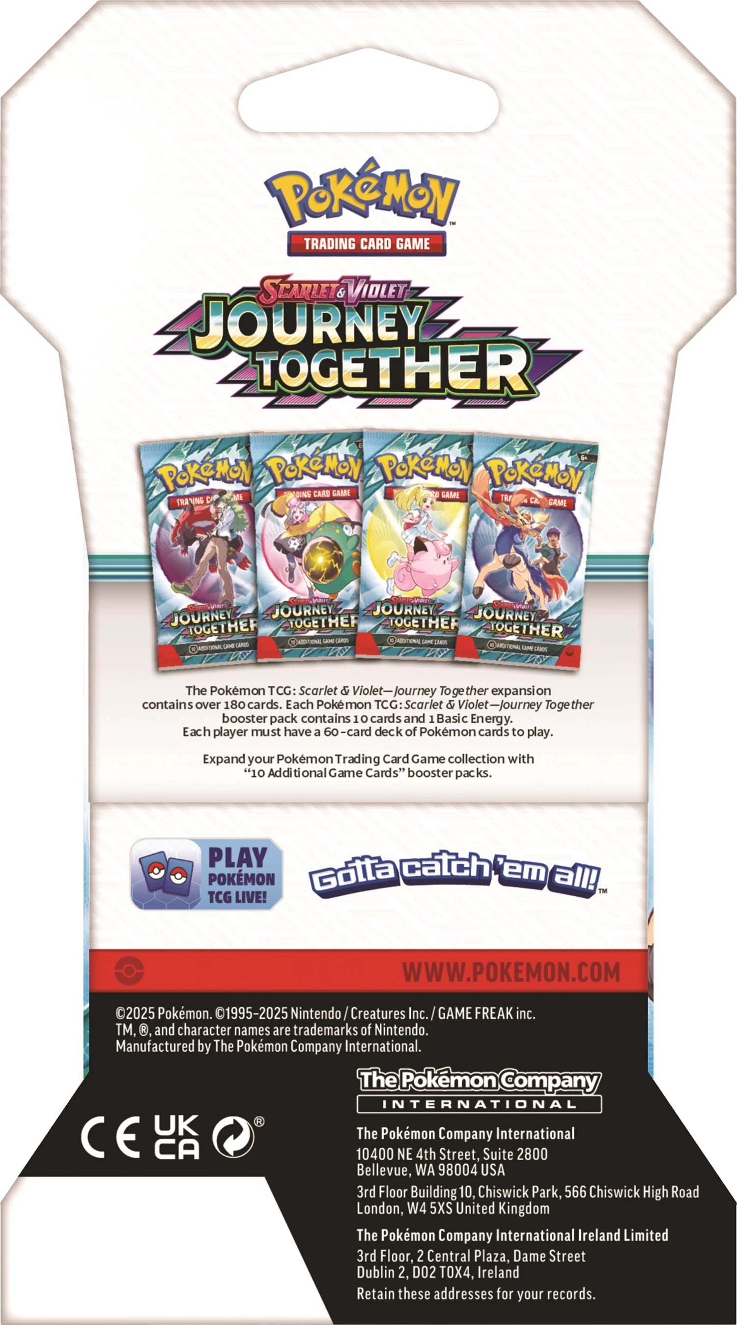 POKMON SLEEVED BOOSTER SCARLET & VIOLET: JOURNEY TOGETHER POKMON SLEEVED BOOSTER SCARLET & VIOLET: JOURNEY TOGETHER