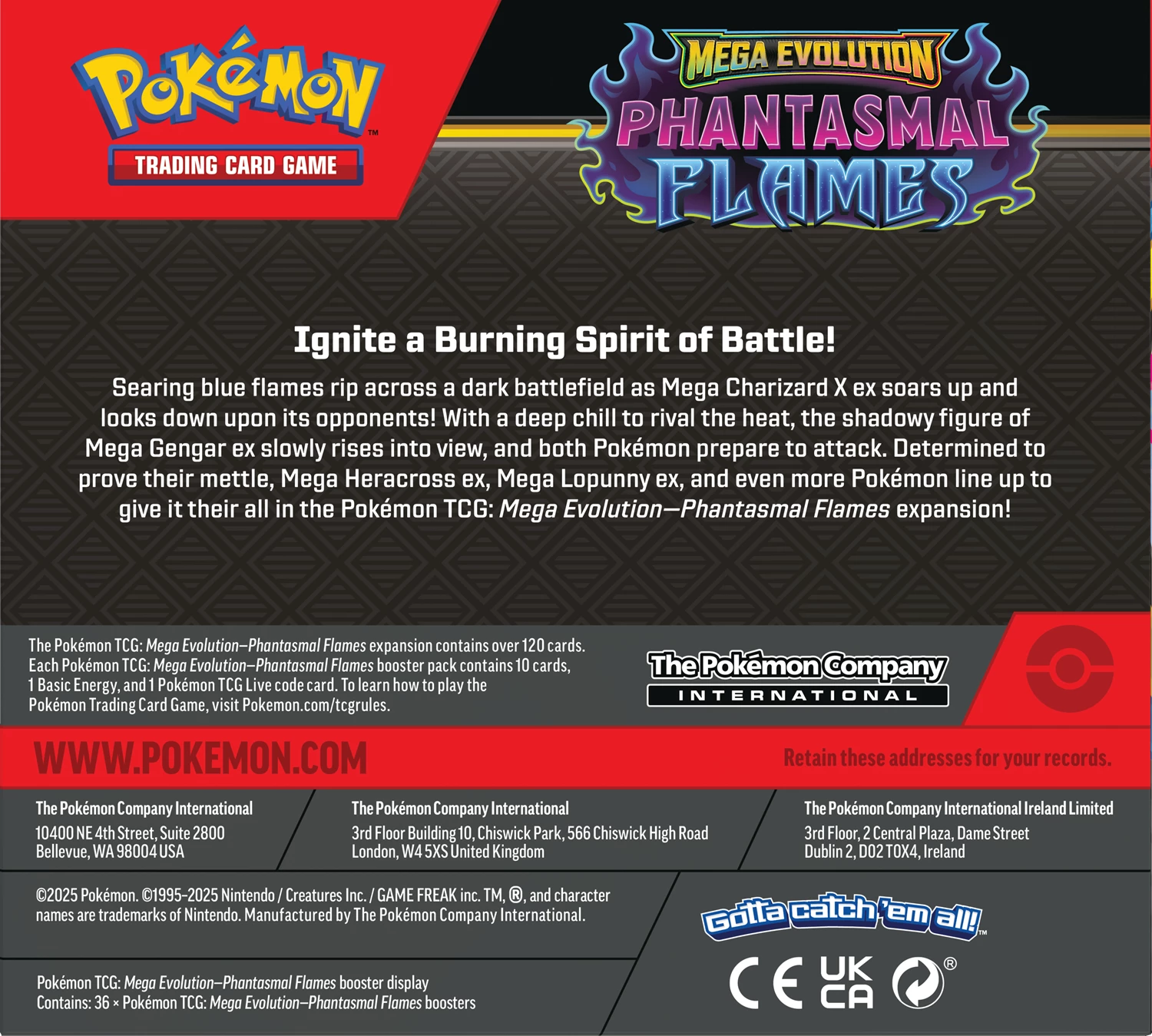 PRE-ORDER: POKÉMON DISPLAY: MEGA EVOLUTION PHANTASMAL FLAMES
