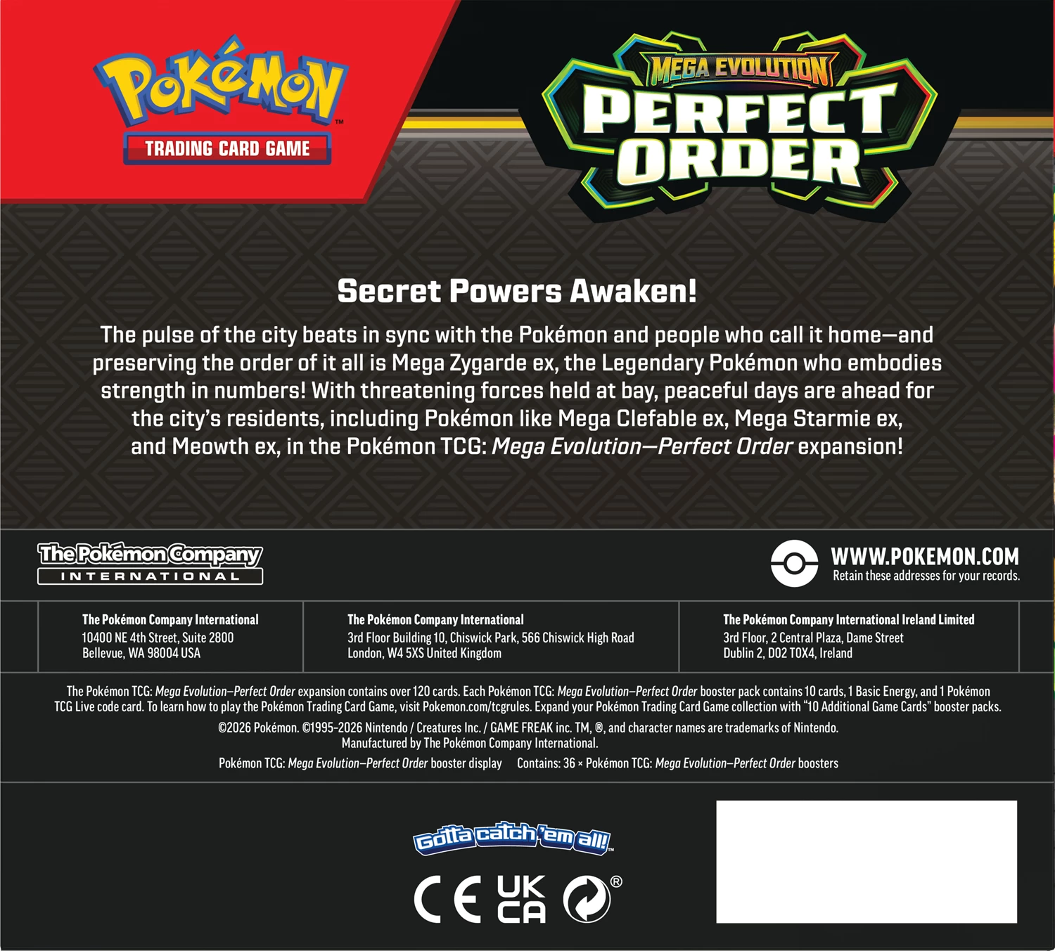 PRE-ORDER: POKÉMON DISPLAY: MEGA EVOLUTION PERFECT ORDER