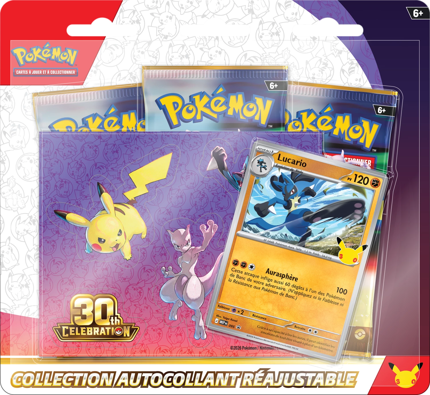 PRE-ORDER: POKÉMON TECH-STICKER COLLECTION 30TH CELEBRATIONS -FR-