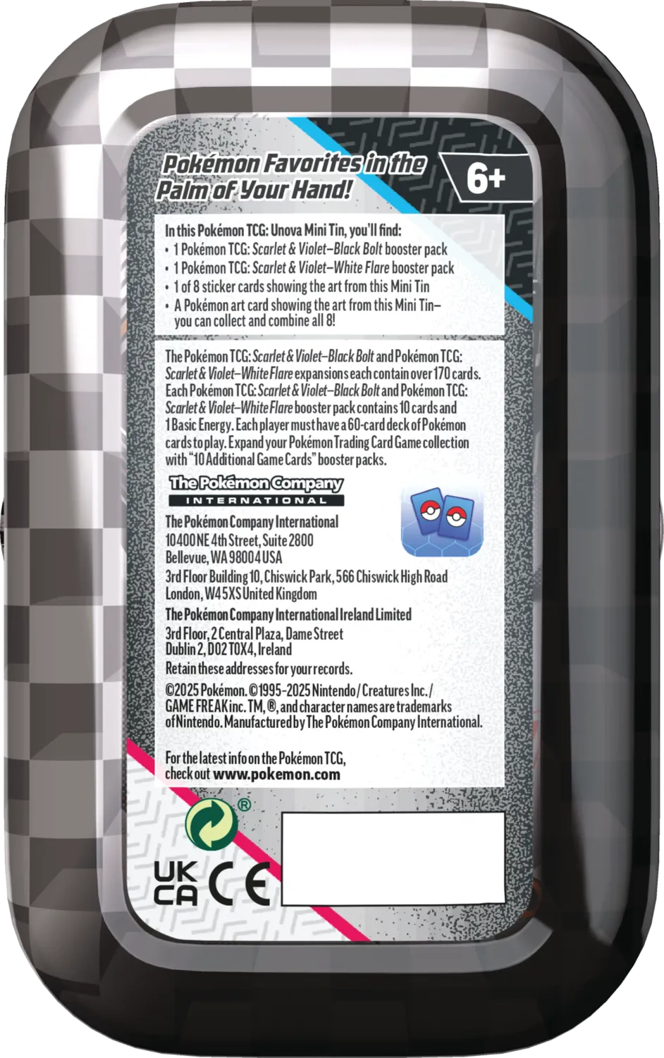POKÉMON MINI TIN BOX: BLACK BOLT AND WHITE FLARE