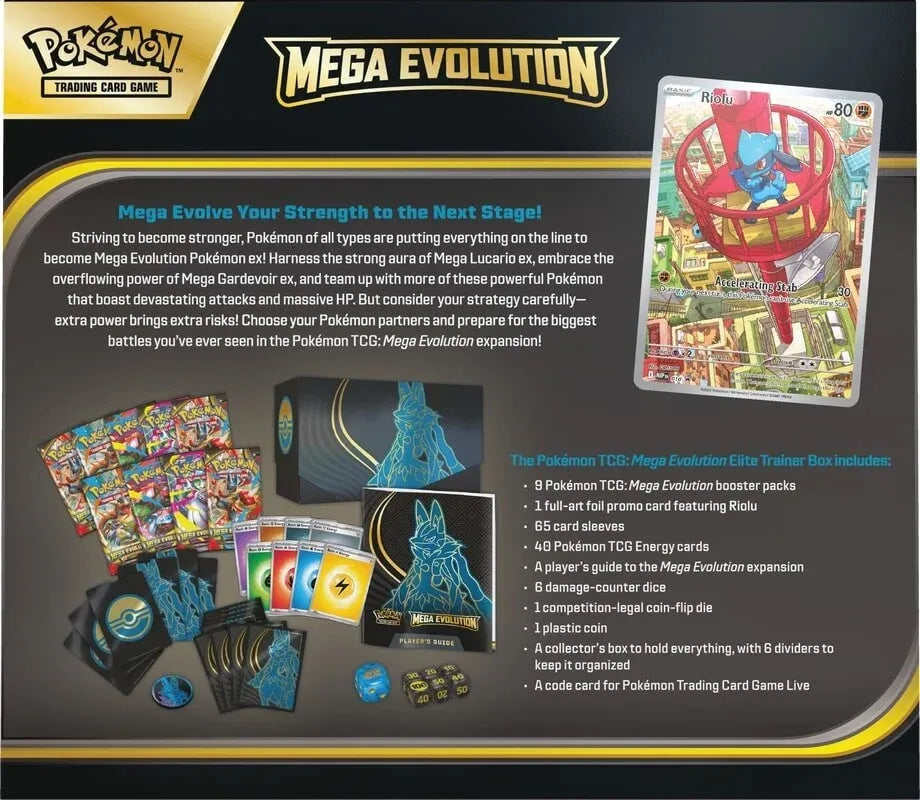PRE-ORDER: POKÉMON ETB MEGA EVOLUTION: LUCARIO
