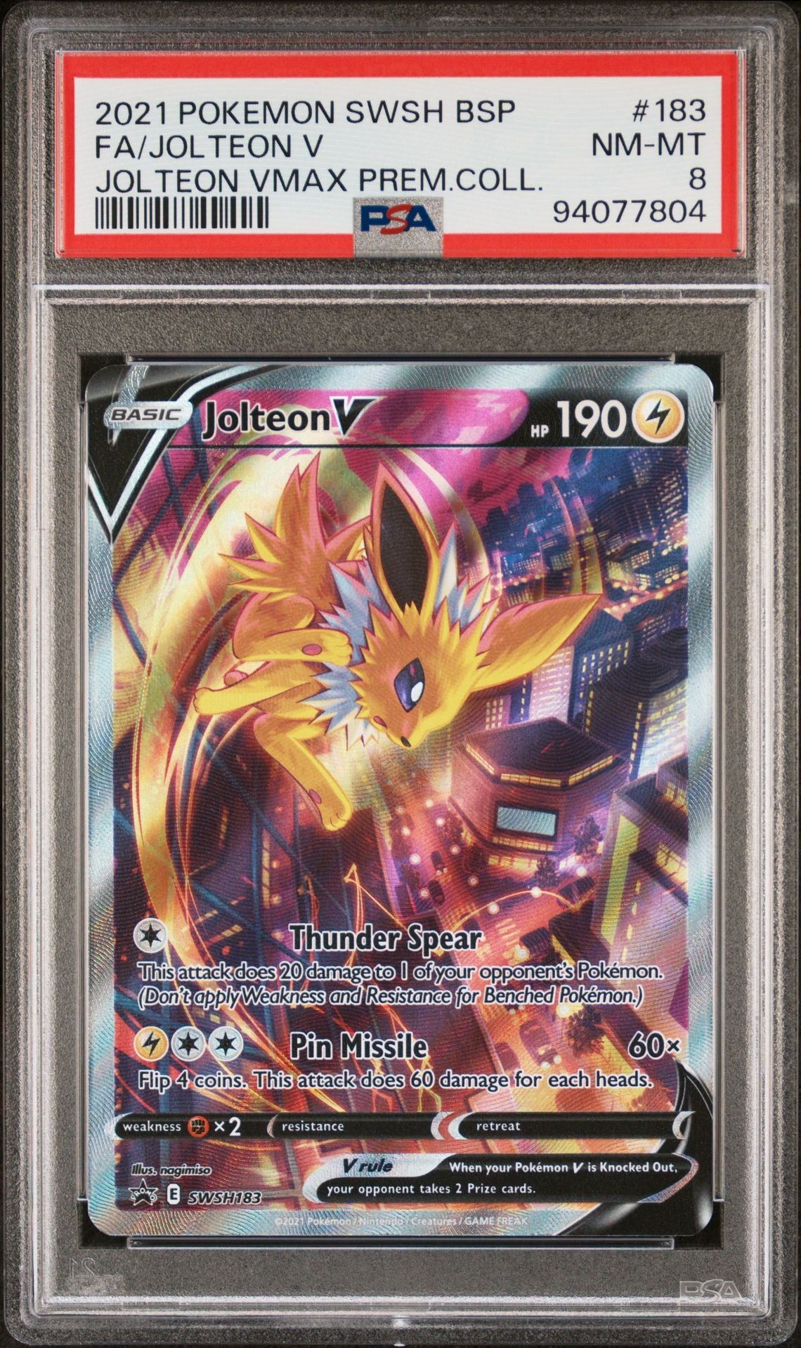 2021 JOLTEON V #183  - PSA 8