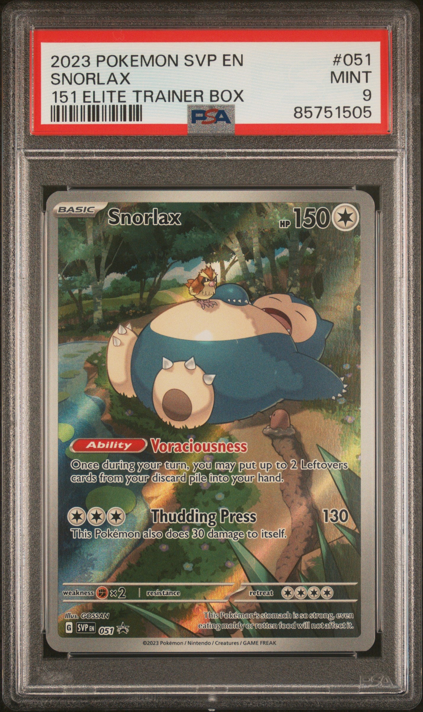 2023 SNORLAX #051 - PSA 9