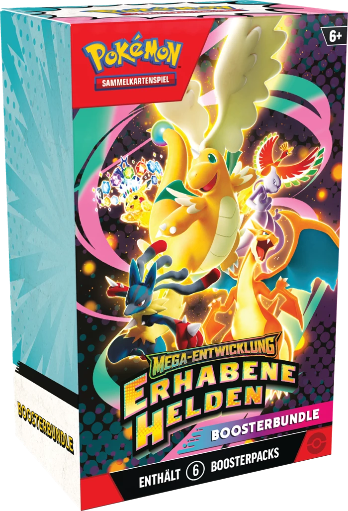 PRE-ORDER POKÉMON BOOSTERBUNDLE MEGA-ENTWICKLUNG: ERHABENE HELDEN -DE-