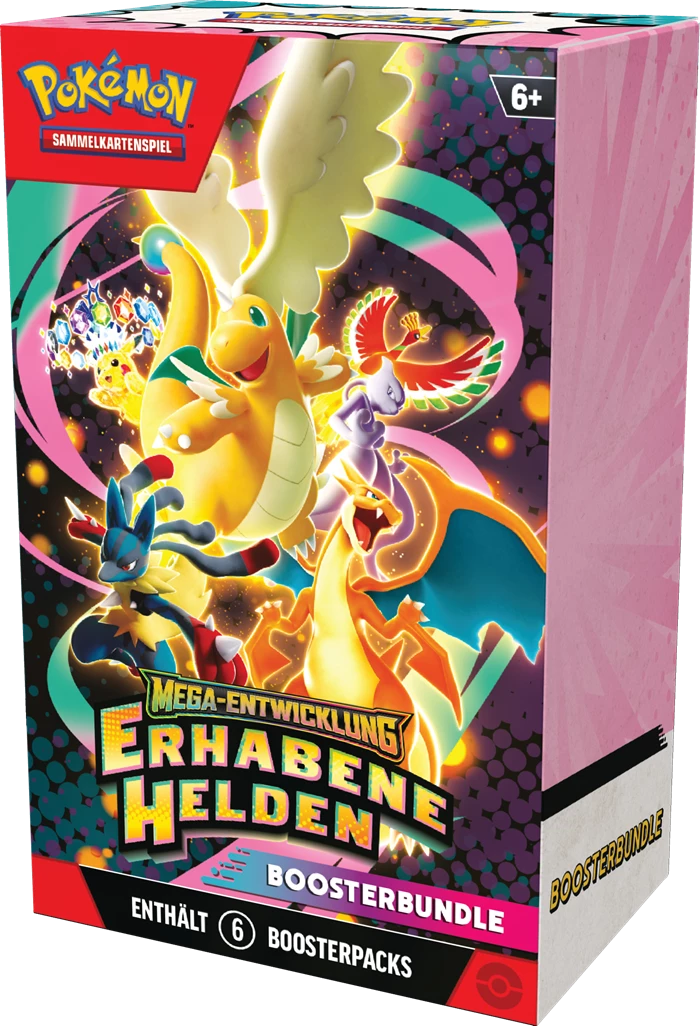 PRE-ORDER POKÉMON BOOSTERBUNDLE MEGA-ENTWICKLUNG: ERHABENE HELDEN -DE-