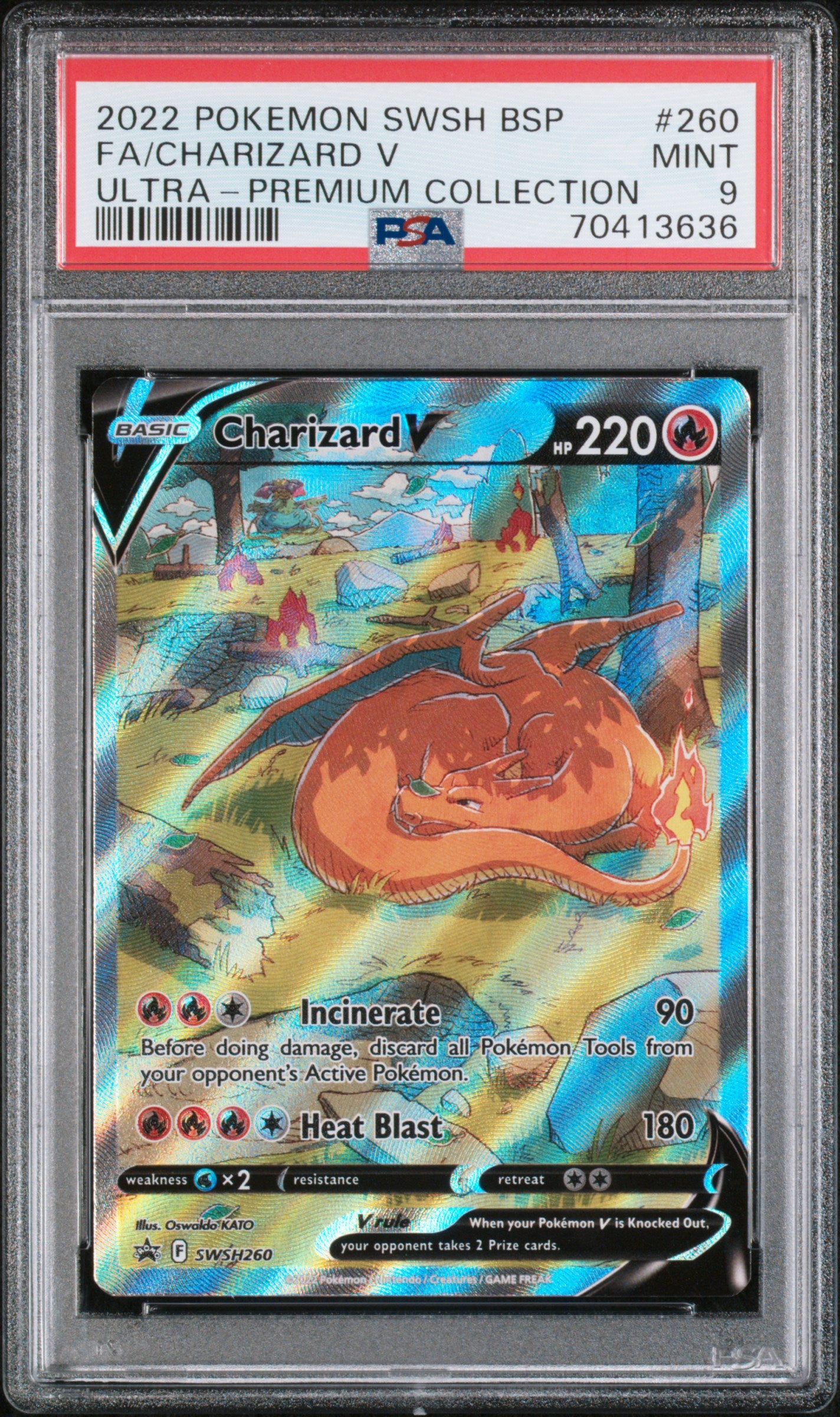 2022 CHARIZARD V UPC #260 - PSA 9