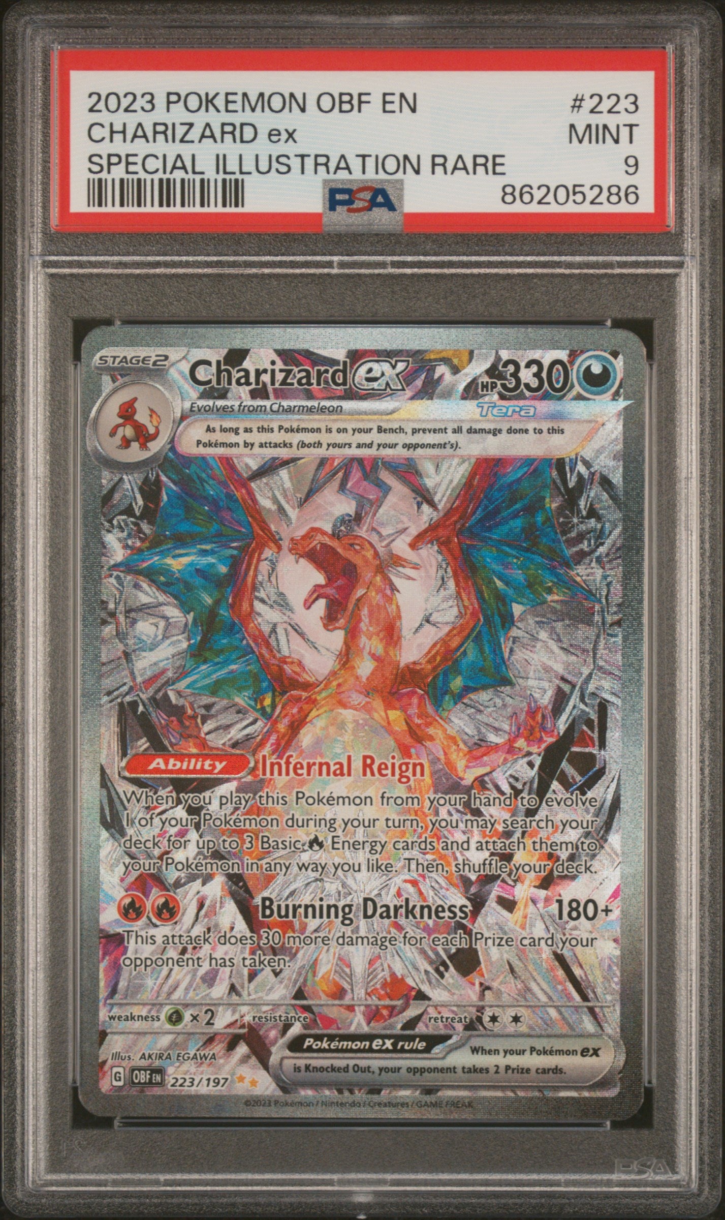 2023 CHARIZARD EX #223 - PSA 9