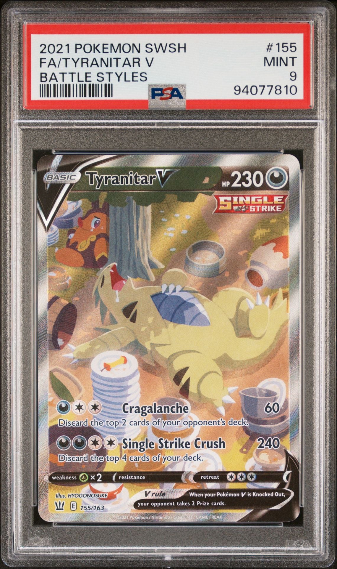 2021 TYRANITAR V #155  - PSA 9