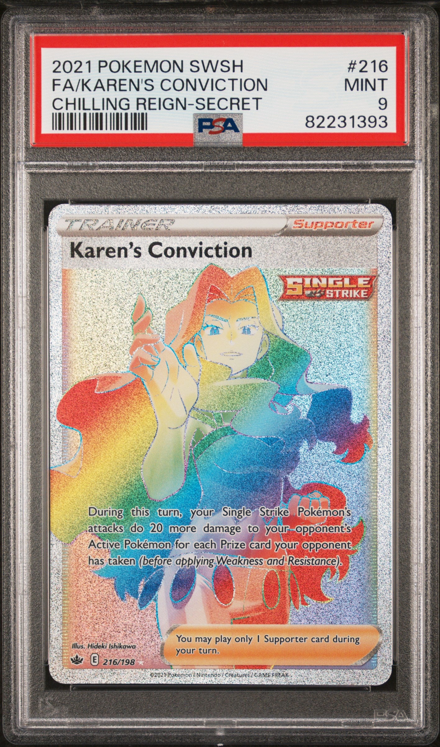 2021 KAREN'S CONVICTION #216 - PSA 9