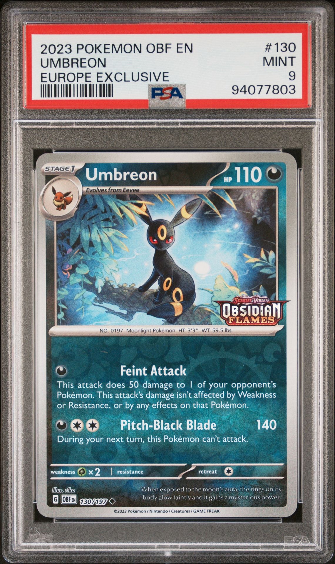 2023 UMBREON #130  - PSA 9