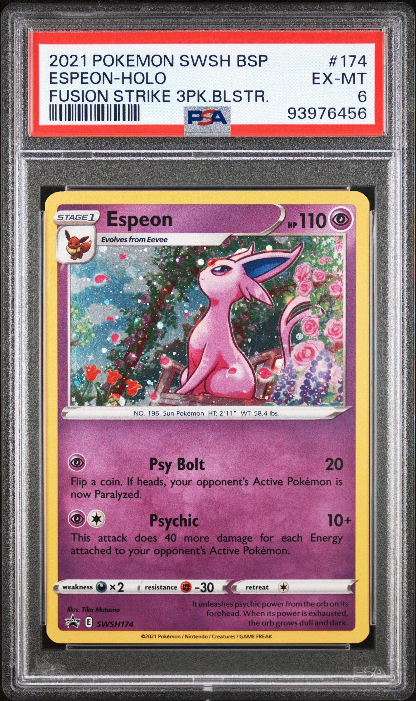 2021 ESPEON #SWSH174 - PSA 6