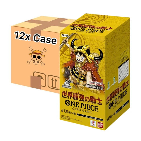 PRE-ORDER: ONE PIECE OP17 DISPLAY CASE: THE WORLD STRONGEST WARRIORS -JP-