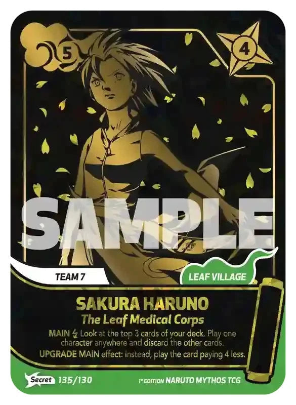 NARUTO MYTHOS TCG KONOHA SHIDO FIRST SET BOOSTER DISPLAY