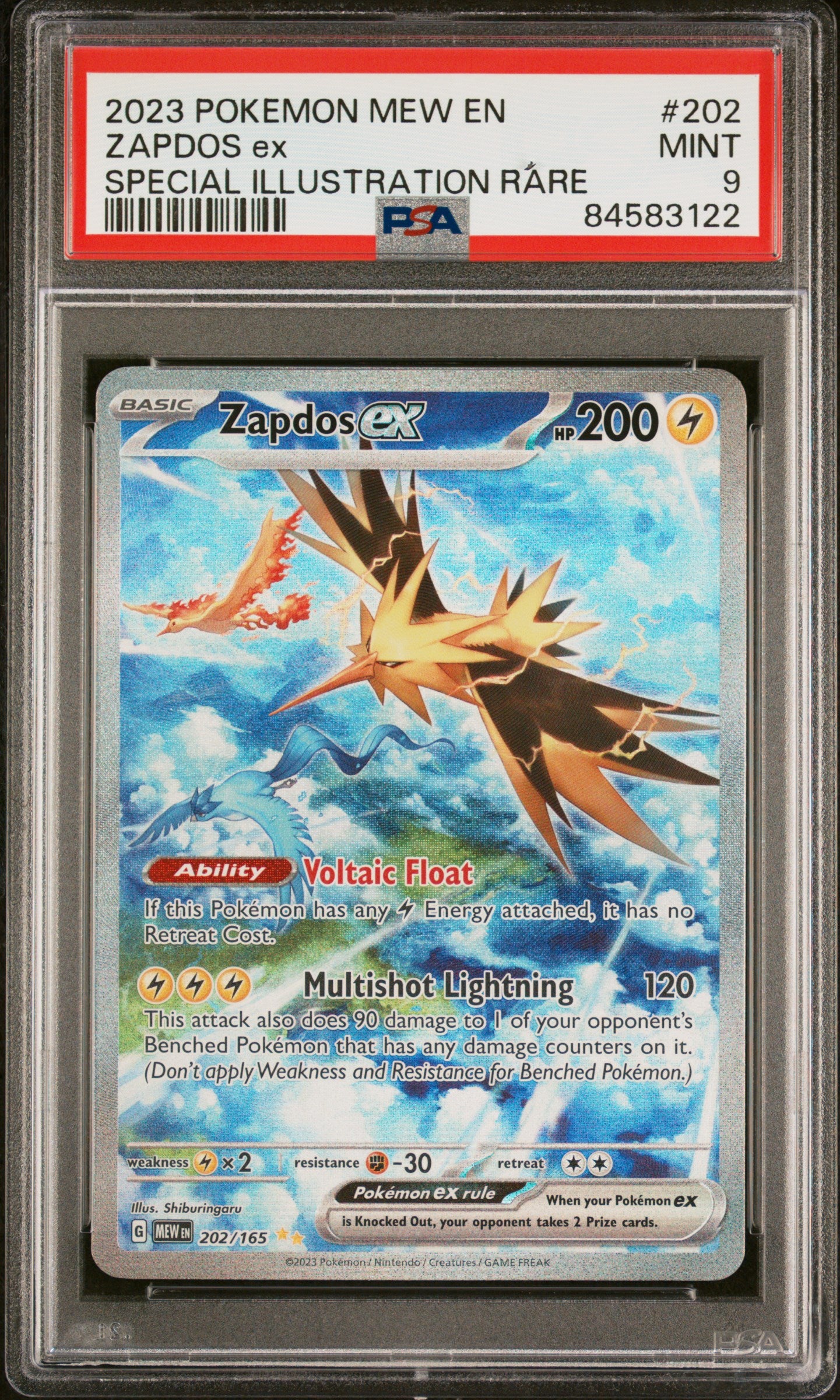 2023 ZAPDOS EX #202 - PSA 9