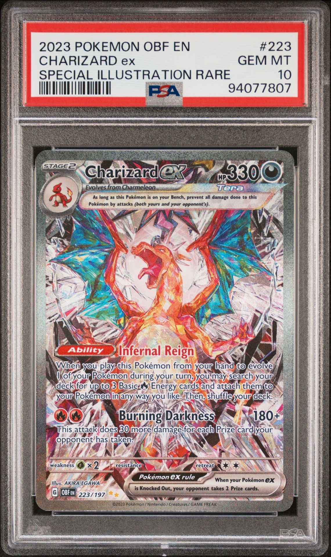 2023 CHARIZARD EX #223  - PSA 10