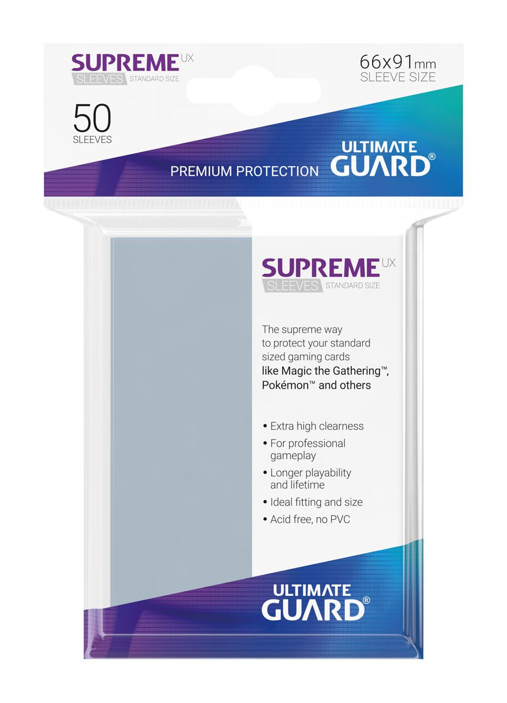 UG SUPREME UX SLEEVES CLEAR (50 STK.)